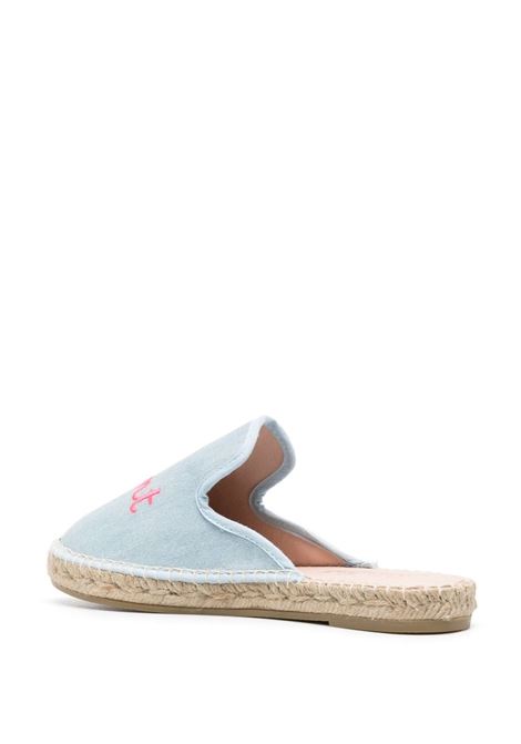 light blue flat slip on espadrilles  MC2 | ISLA N-DENIM25 EMB